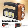 Linterna solar recargable de 4 Leds + COB  7701-B