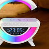 Lampara Cargador Altavoz Bluetooth Reloj despertador BT-3401