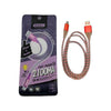 Cable Tipo V8 Micro USB Moreka CB-06 2.1 A y Datos con luz LED 1 M.