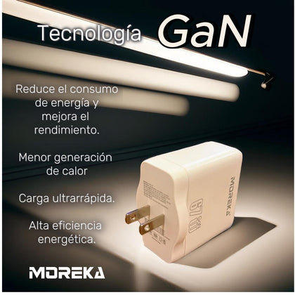 Turbo Cargador 67W 3 puertos C1 67W C1 67W USB A 30W GAN Ideal para Notebook DHJ-37