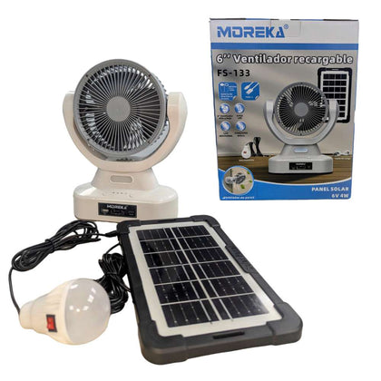 Ventilador Solar Recargable 6