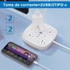 Multicontacto Circular 4 Salidas 2 Usb 2 Tipo C MC-5447C