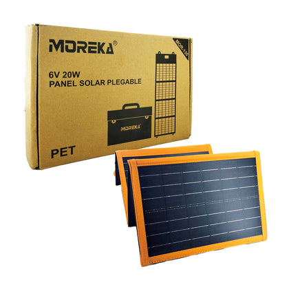 Panel Solar Portátil 20W 6V Moreka MOR-130