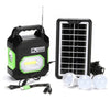 Mini Sistema Solar Radio FM 3 Focos Linterna Power Bank MOR-15