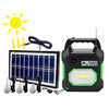 Mini Sistema Solar Radio FM 3 Focos Linterna Power Bank MOR-15