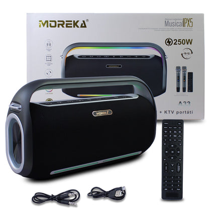 Bocina Moreka A33 250W 18000mAh 12 hrs de bateria Bluetooth,  Contra Agua IPX5