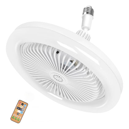 Ventilador De Techo Con Lámpara Led Foco 28w Silencioso FS-137