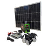 Generador Solar Greate Green Life de 350 Vatios panel solar 16v 75w reflector, bocina 4 bombillas