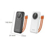 Power Bank Moreka K081 10000 mAh 22.5W cables IP y C